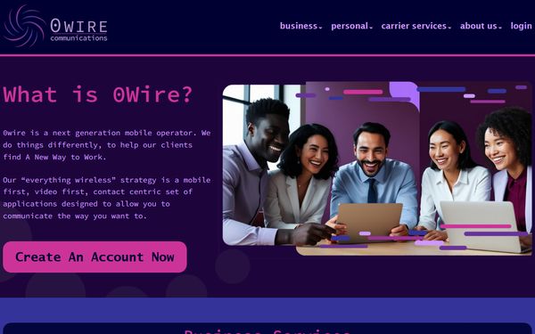 Homepage screenshot of 1st Point Communications LLC