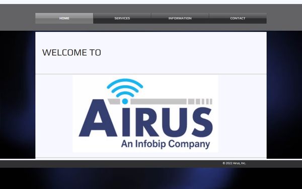 Homepage screenshot of Airus Inc - MN