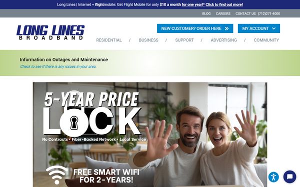 Homepage screenshot of Aureon Communications LLC