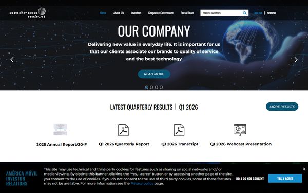 Homepage screenshot of Puerto Rico Telephone Company