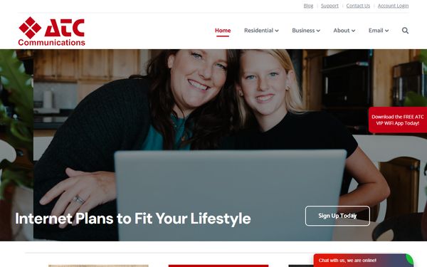 Homepage screenshot of Arapahoe Telephone Company
