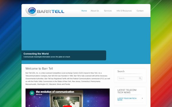 Homepage screenshot of Barr Tell USA Inc - CT