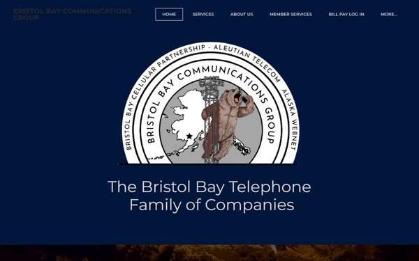 Homepage screenshot of Bristol Bay Telephone Cooperative Inc