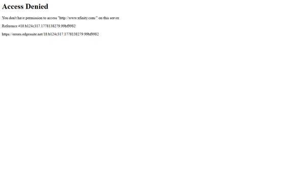 Homepage screenshot of Comcast