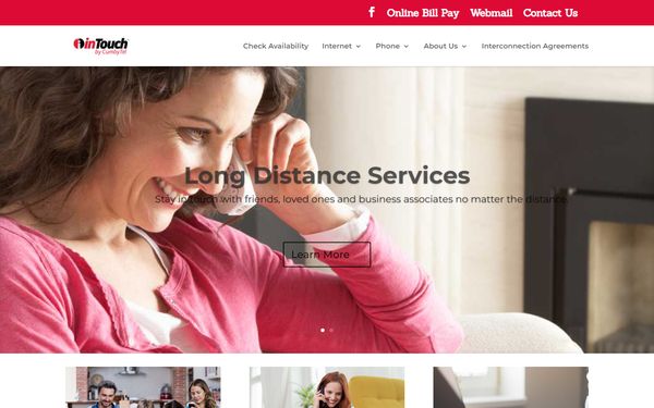 Homepage screenshot of Cumby Telephone Cooperative Inc