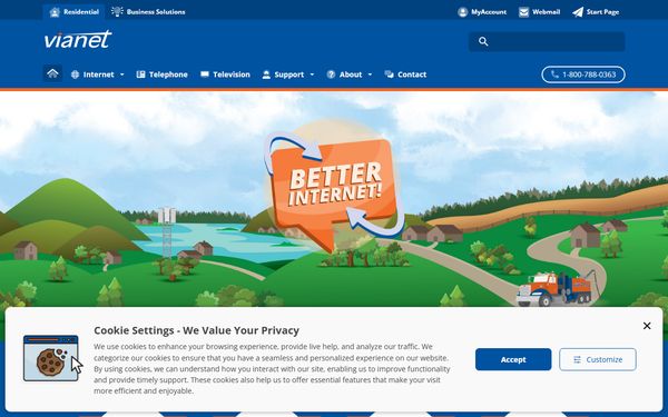 Homepage screenshot of Exatel