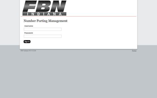 Homepage screenshot of FBN Indiana Inc - IN