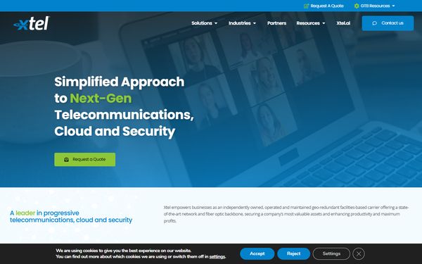 Homepage screenshot of Global Telecom Brokers