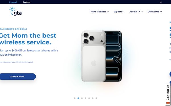 Homepage screenshot of Teleguam Holdings LLC