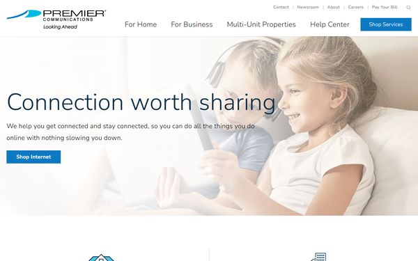 Homepage screenshot of Consolidated Communications Enterprise Services Inc - MN