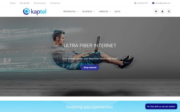 Homepage screenshot of Louisiana Competitive Telecommunications Inc