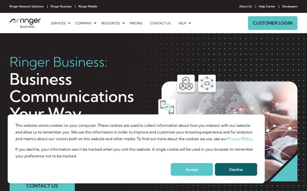 Homepage screenshot of Leap Telecom