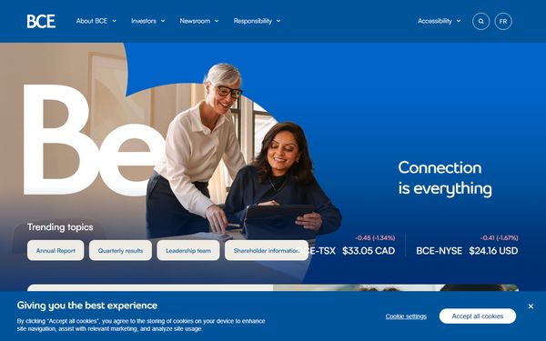 Homepage screenshot of Manitoba Telephone System