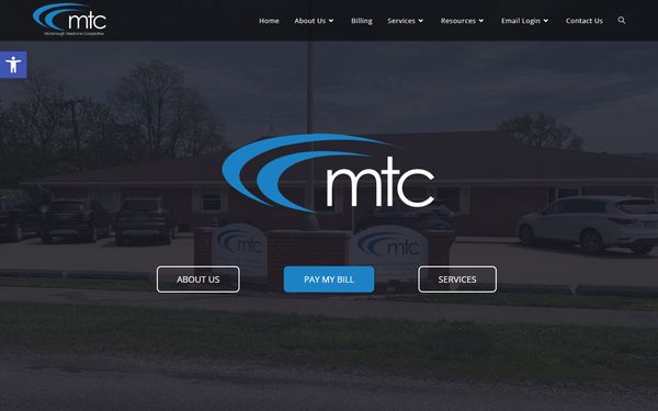 Homepage screenshot of MTC Communications Inc - IL