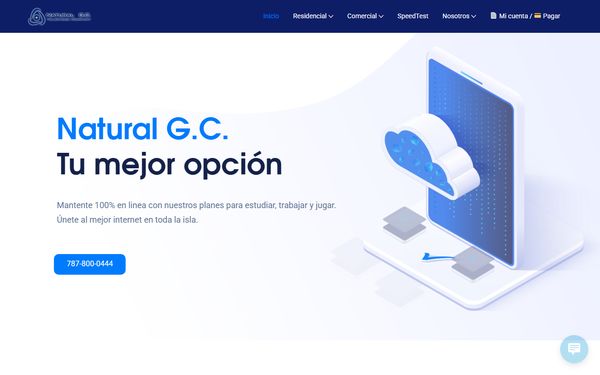 Homepage screenshot of Natural G.C. Inc - PR