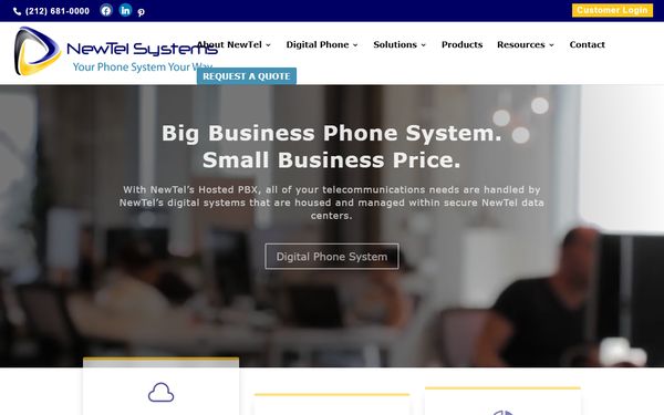Homepage screenshot of Newfoundland Telephone Company Ltd