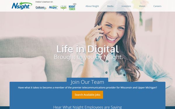 Homepage screenshot of Niagara Telephone Company