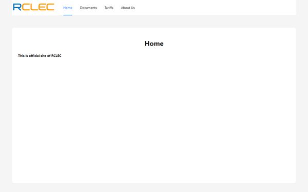 Homepage screenshot of RCLEC