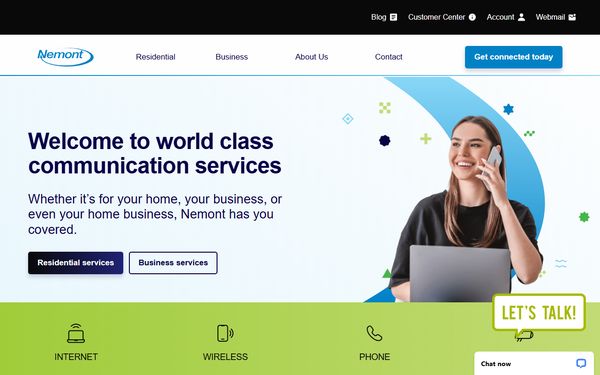 Homepage screenshot of Sagebrush Cellular Inc