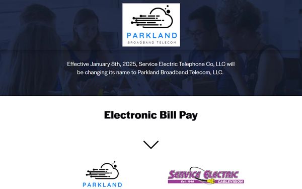 Homepage screenshot of Service Electric Telephone Company LLC - NY