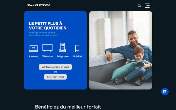Homepage screenshot of Sogetel Inc