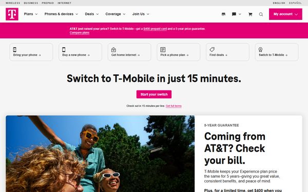 Homepage screenshot of Powertel Birmingham Licenses Inc
