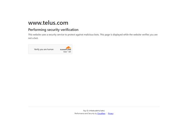 Homepage screenshot of Telus Mobility Cellular Inc