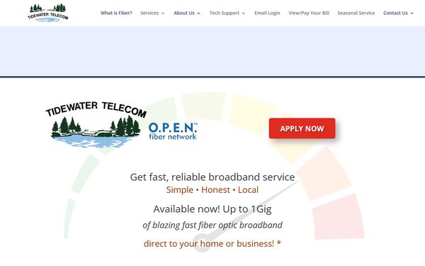 Homepage screenshot of Lincolnville Telephone Company