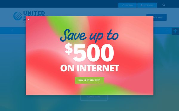 Homepage screenshot of Turtle Mountain Communications