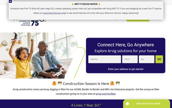 Homepage screenshot of Twin Valley Communications Inc - KS