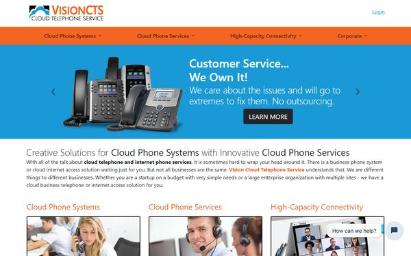 Homepage screenshot of Vision Concept Technology