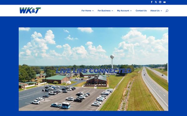 Homepage screenshot of West Kentucky Rural Telephone