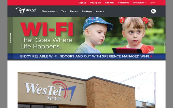 Homepage screenshot of Westel Inc - TX