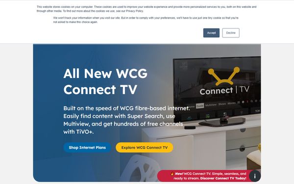 Homepage screenshot of Westman Communications