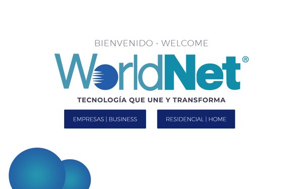 Homepage screenshot of WorldNet Telecommunications Inc - PR