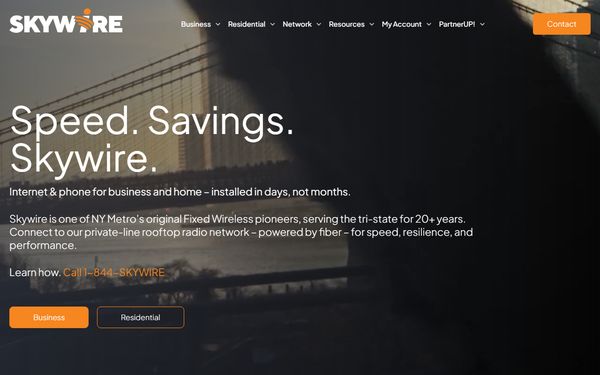 Homepage screenshot of Xchange Telecom