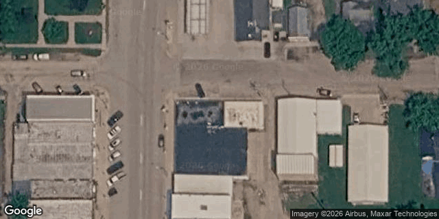 Satellite view of Olin Telephone Company HQ